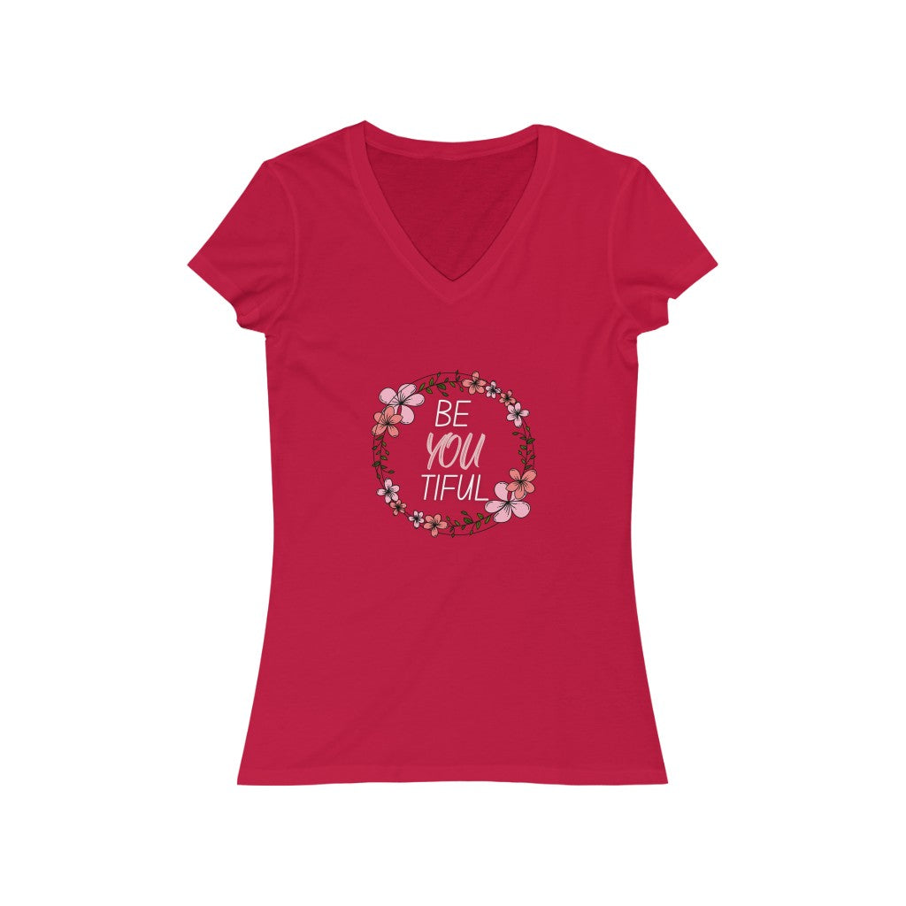 beYOUtiful - Women's V-neck T-shirt