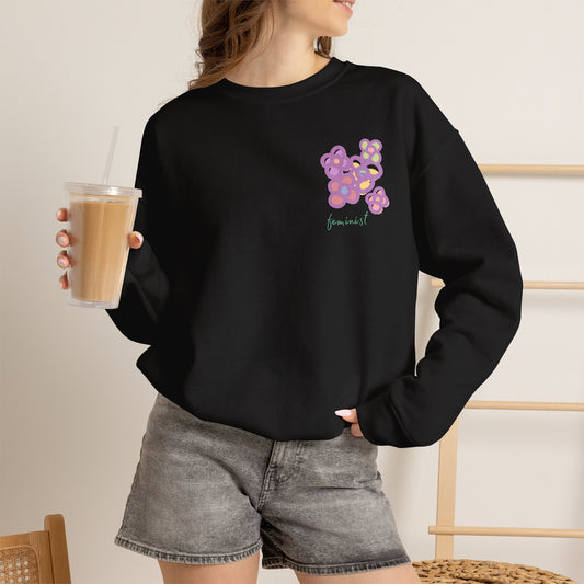 Feminist Mini-Floral Women's Crew Neck Sweatshirt